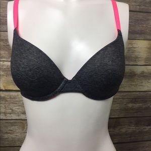 Gray PINK push up bra